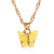 Korea Sweet Butterfly Necklace Acrylic Color Sweet Women's Allmatch Clavicle Chain Cool Network Red Trendy Necklace