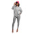 H155 Sexy Women's Autumn and Winter Hot Selling Cotton Solid Color Long Sleeve Long Pants Leggings Sports Suit