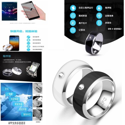 Cross-Border Hot NFC Ring European and American Fashion Mobile Smart Tag Access Stainless Steel Ring Factory Wholesale