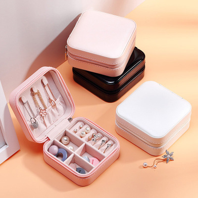 Single Layer Simple Storage Jewelry Box Creative Portable Ornament Storage Box Ear Stud Earrings Ring Small Jewelry Box