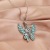 Wish New Style Angel Butterfly Wings Necklace Butterfly Sweater Chain Blue Diamond Set Couple's Pendant