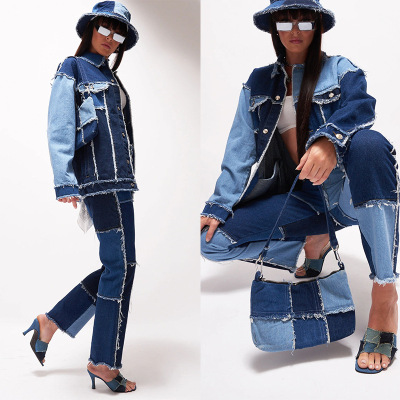 2020 Factory Direct Supply Cross-Border Amazon Wish AliExpress EBay Ultra-Stretch Stitching Women's Straight Jeans