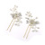 New Hot Selling Alloy Pearl U-Shaped Hairpin Bridal Coiled Hair Hairpin Pearl Flower Diamond Set Hair Clip Wholesale