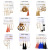 Han Zhishang Cross-Border Hot Selling Tassel Earrings Creative Simple Retro Acrylic Earrings Set 6 1 Pair