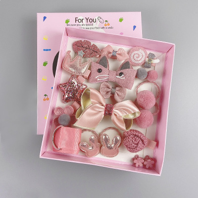 Hair Accessories 18Piece Girl's Headwear Baby Korean Princess Immortal Cute Little Girl Hairpin Baby Hair Clip