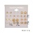 Fashion Korean Style Ornament Set Ear Stud 12 Pairs Square Imitation Zircon Ear Stud Heart Diamond Set Earrings