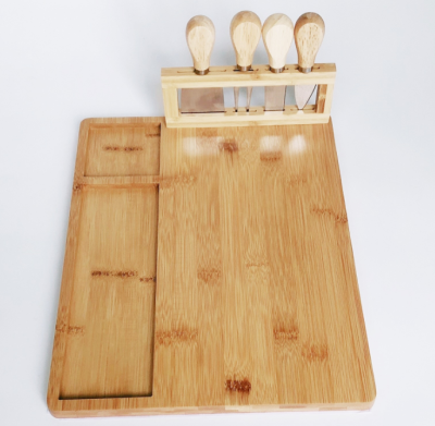 Customized Bamboo Cheese Board Set Cooked Food Platter Meat Board Cheese Cutting Board Party Kitchen Utensils Chopping Board