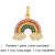 Necklace Thick Chain Necklace Rainbow Pendant Necklace Female Colorful Zircon Hiphop Necklace 2kq81
