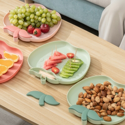 X62-335 Candy Plate Dried Fruit Plate Melon Seeds Plate Creative Modern Living Room Coffee Table Snack and Fruit Plate Nordic Style