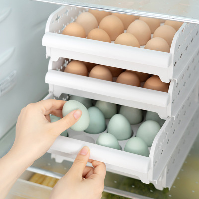 Storage Box Crisper Egg Kitchen Egg Storage Box Rack Storage Drawer Type Refrigerator Household Egg