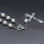 Cross-Border Hot Accessories Catholic Rosary Bracelet White Imitation Pearl Christ Cross Jesus Virgin Bracelet