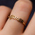 CrossBorder Hot Selling Hand Jewelry Cool Simple 12 Constellation Ring Letter Ring Women's Open Index Finger Single Ring