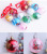 6cm Color Printing Christmas Ball Plastic Ball Christmas Shop Decoration Hanging Ball Creative DIY Ornament Ball Layout Bracelet Charm