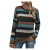 Popular Knitwear Autumn and Winter Striped round Neck Allmatch Sweater Large Size Plush Hot Selling Women's Clothing