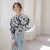 Design Printed Lace Wooden Ear Shirt 2020 Spring New Women's Long Sleeve Bat Sleeve Loose Shirt