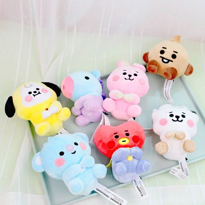 Korean Popular Fashion Small Animal Baby Series Plush Pendant Ins Style Cute Cartoon Backpack Pendant Gift