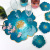 Flowers Tray Coasters Mold Package Flower Cambodia DIY Handmade Crystal Epoxy Molded Silicone Fruit Dish Tray Petals