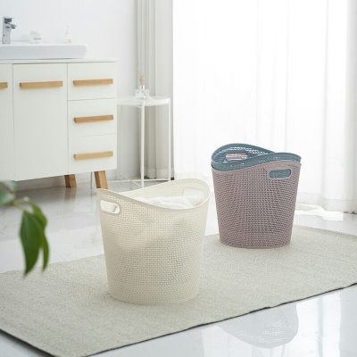 S41-9099 Hollow-out Laundry Basket Home Bathroom Laundry Basket Laundry Baskets Multi-Functional Toy Sundries Pp Storage Basket