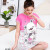 Summer QMilch ShortSleeved Cartoon Nightdress OnePiece Pajama Whole Stall Girl's Leisure Tops One Piece Dropshipping