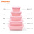 Food Container Folding Silicone Container Microwave Oven Lunch Box Portable Plastic Lunch Food Container 5Piece Set
