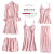 Pajamas with Chest Pad Spring and Summer Sexy Imitated Silk Pajamas FivePiece Suspender Shorts Nightdress Nightgown
