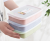 Portable Plastic Lunch Box Simple Lunch Box Student Lunch Box Separated Microwaveable Heating Rectangular Plastic Box