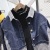Boys' Long-Sleeved Denim Shirt 2020 Spring and Autumn New Plaid Stitching Shirt C11056