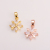 Creative DIY Clover of Four Leaves Ornament Real Gold Electroplated Snowflake Pendant Necklace Ins Fashion Trendy