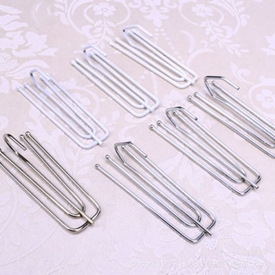 Fabric Curtain Header Tape Four-Fork Hook Household Iron Electroplated Paint Four-Claw Hook Five-Finger Hook Stainless Steel Curtain Hook