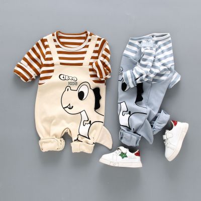 Clothes 01 Years Old Spring and Autumn Men and Women Baby LongSleeve Jumpsuit Baby Climbing Clothes Outing Clothes