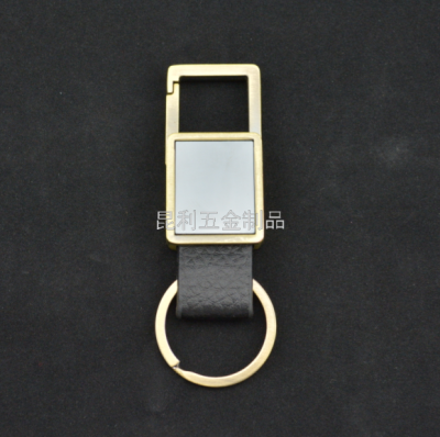 Metal Alloy Leather High-End Keychain Premium Gifts Hanging Buckle Waist Hanging Men's Leather Buckle Factory Direct Sales