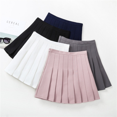 Girls A- line Dress Eight Pleated Skirt Spring and Summer Girls 2020 New Style All-match Skirt Girl's Miniskirt