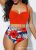 2020 Foreign Trade New AliExpress Swimsuit Women's Hot European and American Sexy Sunflower Print Bikini Split Swimsuit