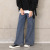 Style for Autumn and Winter Girl's Jeans Loose Slimming Mopping Wide Leg Drape Daddy StraightLeg Pants CrossBorder Ins