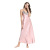 Imitated Silk Pajamas Female Lace Sexy V-neck Long Slip Nightdress Nightgown Leisure Tops One Piece Dropshipping