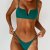 2019 AliExpress Popular Bikini Big V Solid Color Two-Piece Swimsuits Four-Color Hot Selling Bikini for Amazon