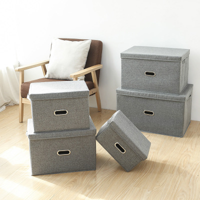 New Cotton and Linen Underwear Storage Box Drawer-Type Fabric Storage Box Storage Box Quilt Storage Box Car Storage Box