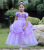 New Belle Princess Dress Pink Children's Bubble Skirt Dress Performance Skirt Halloween Blue CrossBorder Boutique Purple