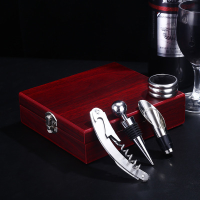 Bottle Opener Gift Box Original Small Square Box Stainless Steel Wine Stopper Set Festival Gift Opening Promotion Red Wine Small Wine Set