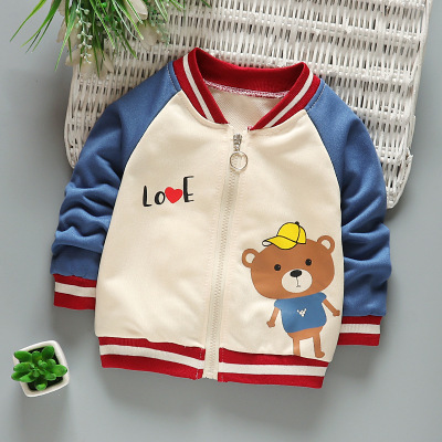 Overcoat Spring and Autumn New Style Boys and Girls Jacket Korean Style Baseball Uniform Baby Casual Fashion Clothes