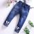 Woven Lining Crawler KoreanStyle Girl's Jeans Baby's Pants Bottoming Children's Pants Middle and Big Children's Elastic