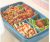 Portable Plastic Lunch Box Simple Lunch Box Student Lunch Box Separated Microwaveable Heating Rectangular Plastic Box
