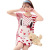 Summer QMilch ShortSleeved Cartoon Nightdress OnePiece Pajama Whole Stall Girl's Leisure Tops One Piece Dropshipping