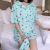 Crayon Shin-Chan Short-Sleeved Pajamas Women's Summer Cartoon Cute Hot Selling Geometric Leisure Tops Lycra Shorts Set
