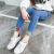 Woven Lining Crawler KoreanStyle Girl's Jeans Baby's Pants Bottoming Children's Pants Middle and Big Children's Elastic