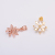 Creative DIY Clover of Four Leaves Ornament Real Gold Electroplated Snowflake Pendant Necklace Ins Fashion Trendy