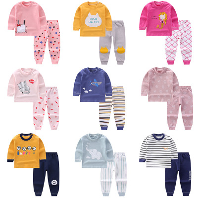 Children's Thermal Underwear Cotton Underwear Set 20 Autumn New Baby Leisure Tops Whole Korean Children's Clothing Hair