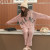 Gill Aimar Bear Home Delivery Autumn and Winter Casual Leopard Cotton Pajamas Women's Homewear Set 6112