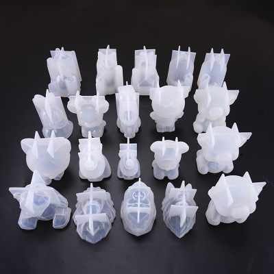 Yumei Crystal Epoxy Mold Variety Bear Geometric Animal Stereo Unicorn Blessing Rabbit Silicone Mold