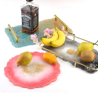 Fruit Dish Silicone Mold Tea Tray Resin Silicon Suit Handmade DIY Material Tray Coaster Epoxy Mold